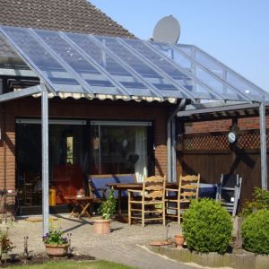 Terrassenüberdachung mit Glas